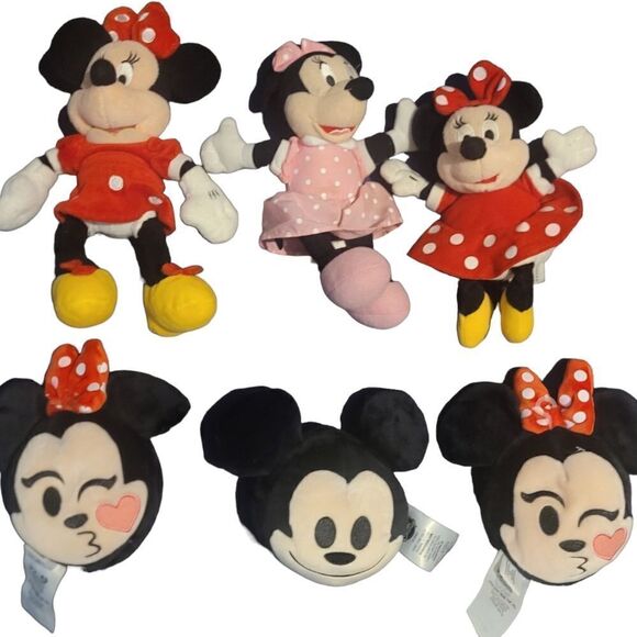 Disney Minnie & Mickey Mouse mini plush bundle - Picture 1 of 6